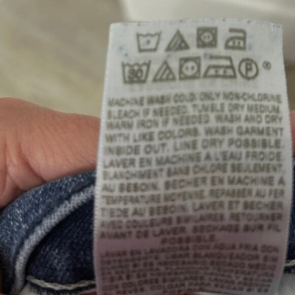 Levi’s Y2K 524 Too SuperLow Rise Boot/Flare Flap Pocket Denim Jeans Size 13 - Picture 12 of 13